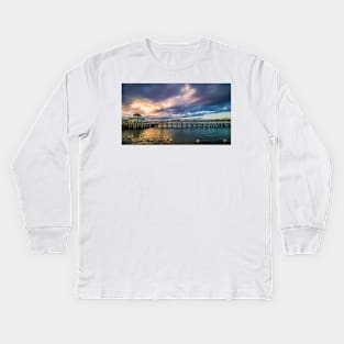 St Kilda Pier Cloud Burst Kids Long Sleeve T-Shirt